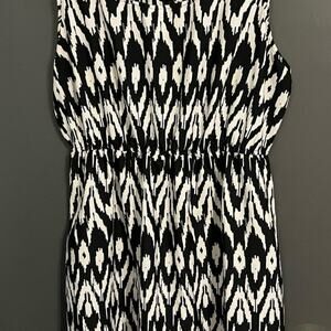 Summer tank dress super fun black and white 2XL